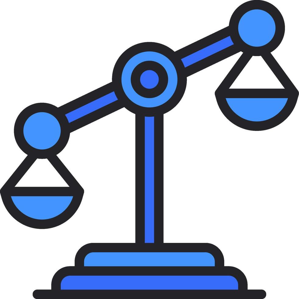 A balance scale icon on a white background vector