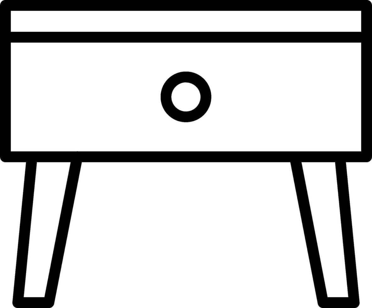 A black and white drawing of a table vector