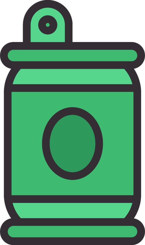 A green can with a lid on it vector