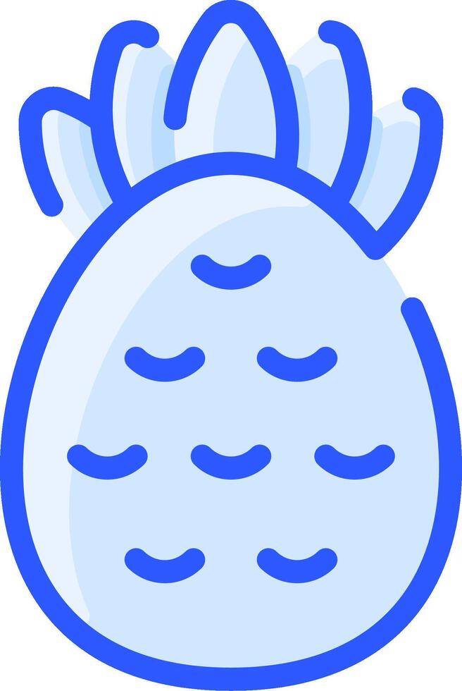 A blue pineapple icon on a white background vector