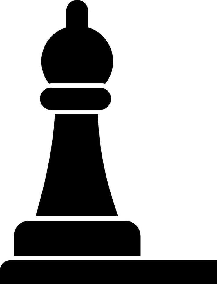 A black and white chess piece on a white background vector