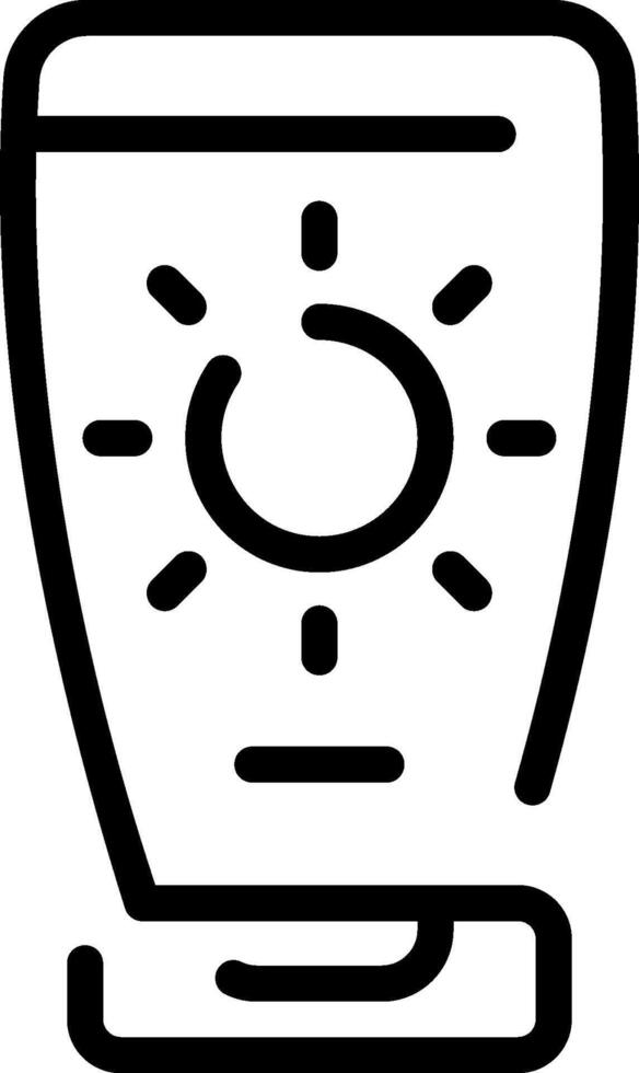 A black and white drawing of a cup with a sun vector