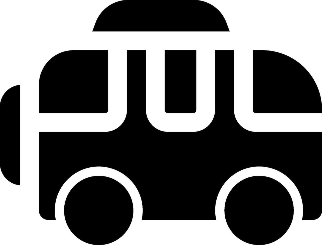 A black and white van icon vector
