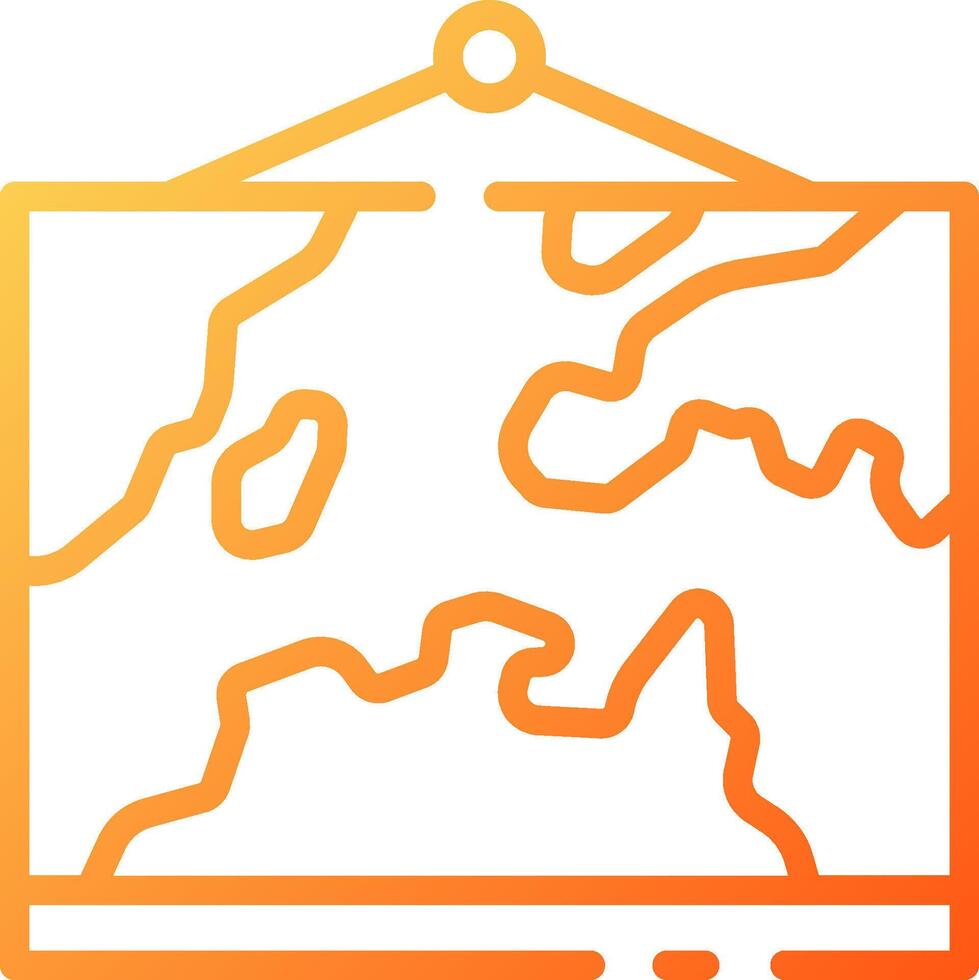 A map of the world in orange and white vector