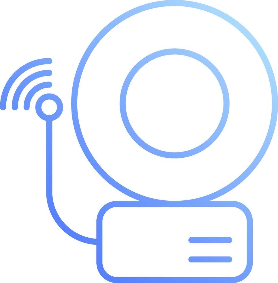 A wireless camera connected to a power source vector