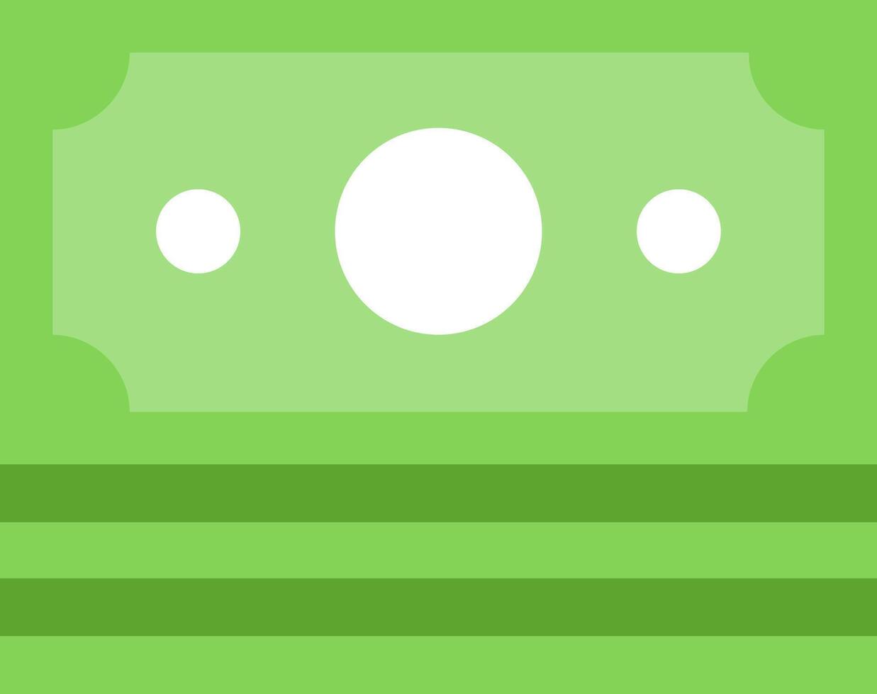 A green and white icon with a dollar bill vector