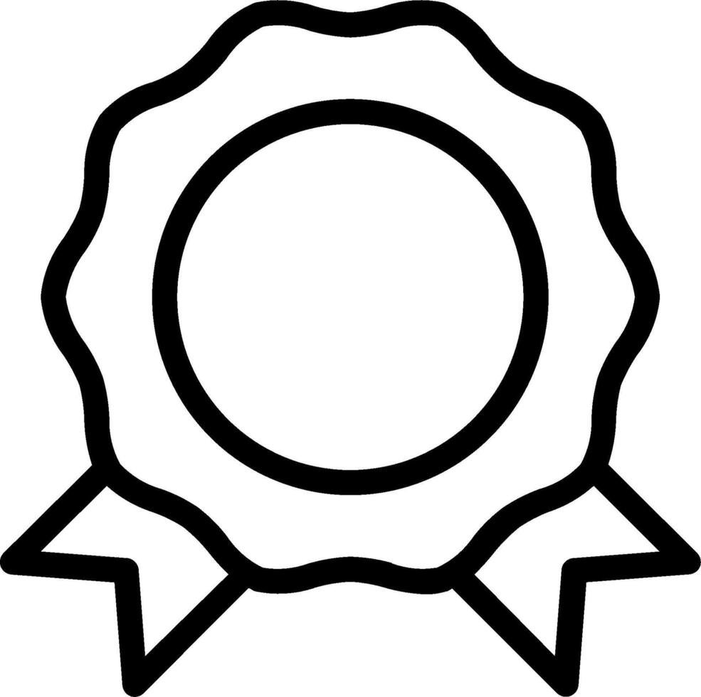 A black and white icon of a ribbon vector