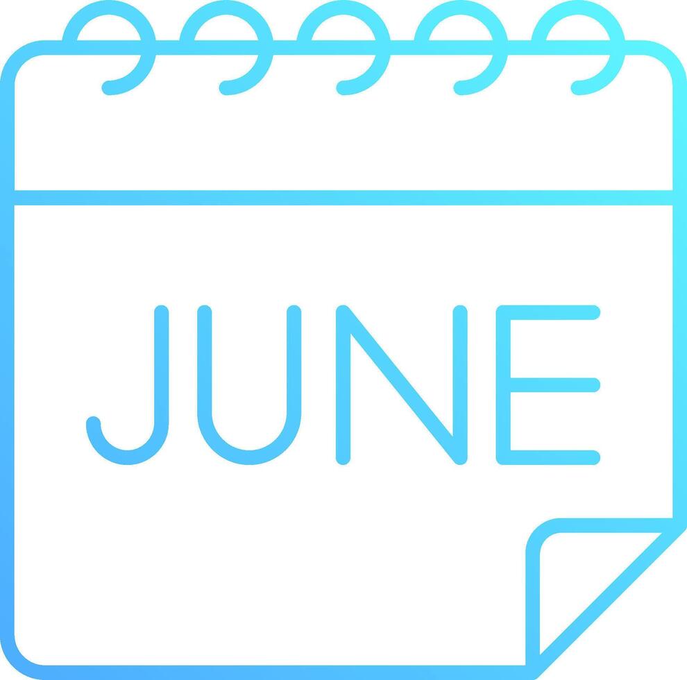 June calendar icon illustration vector