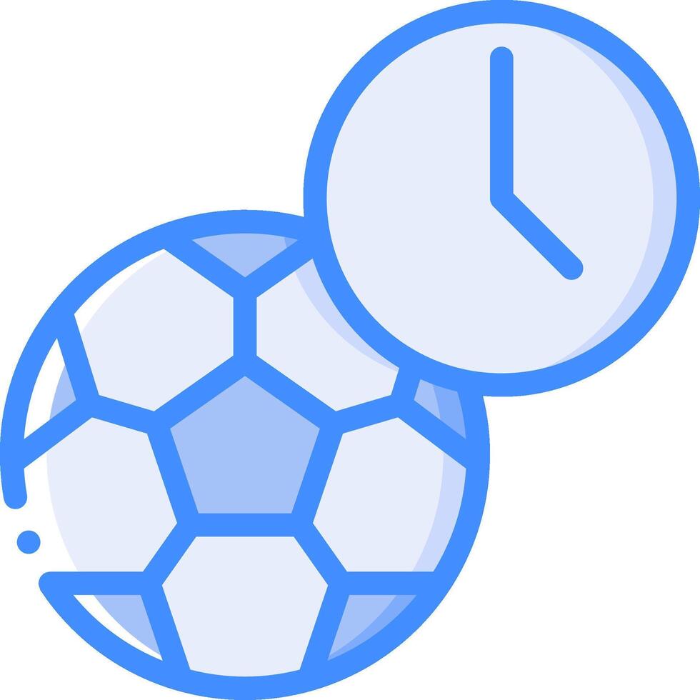 A soccer ball and clock icon vector