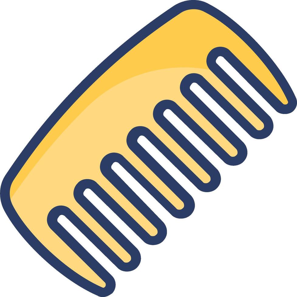 A yellow comb on a white background vector
