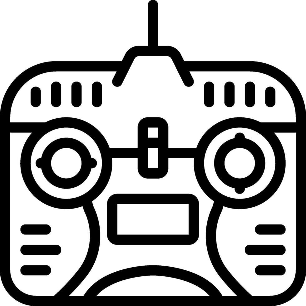 A black and white drawing of a remote control vector