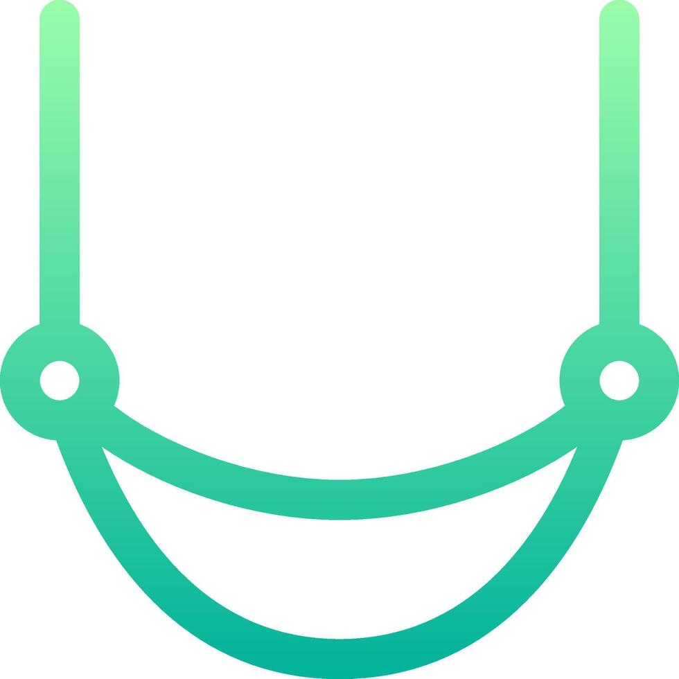 A green and blue logo for a swing vector
