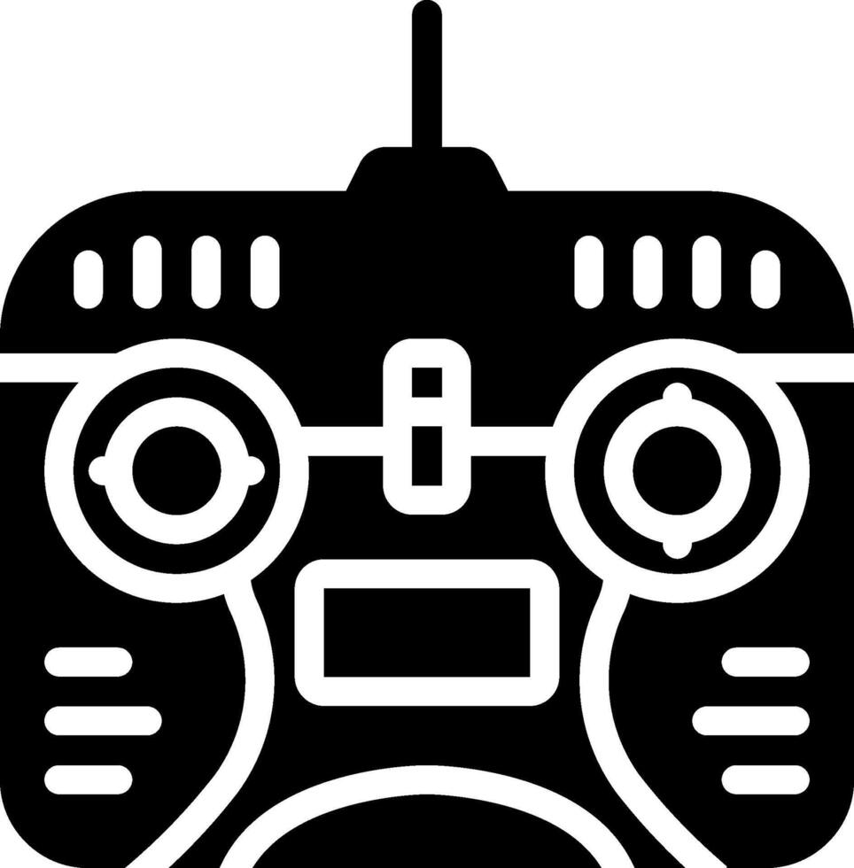 A black and white image of a remote control vector