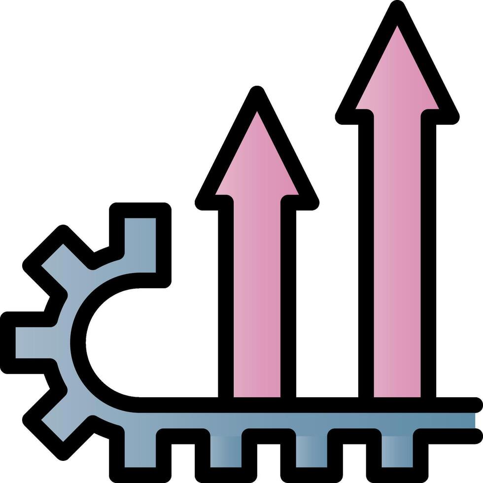 A gear and arrow icon vector