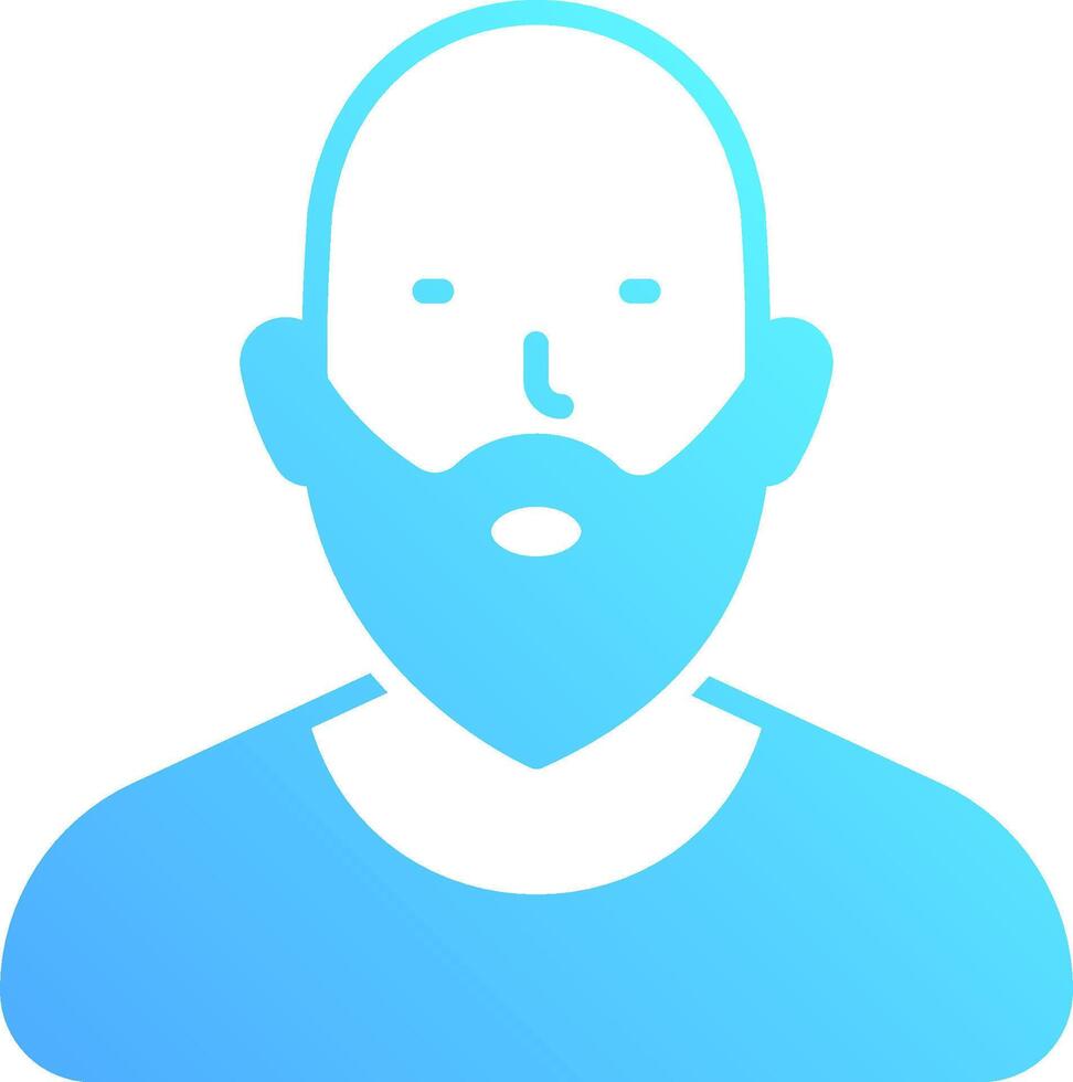 A man with a beard and blue shirt vector