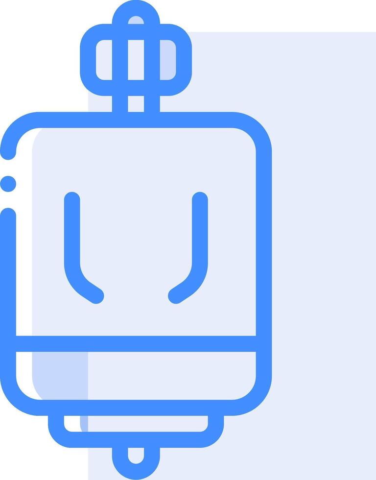 A blue icon of a light bulb vector