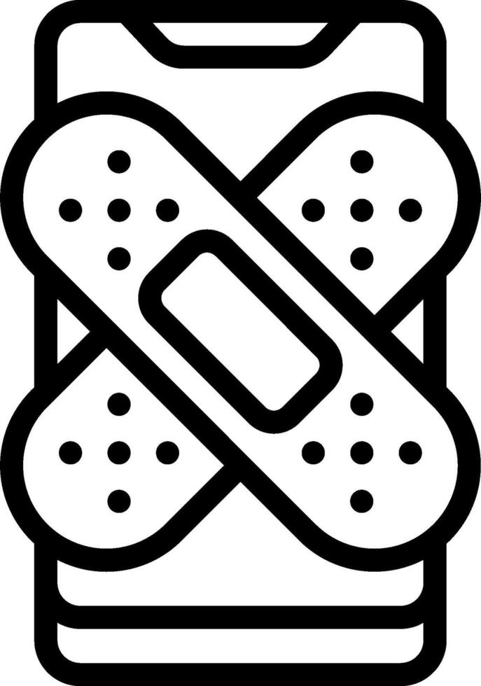 A black and white illustration of a bandage vector