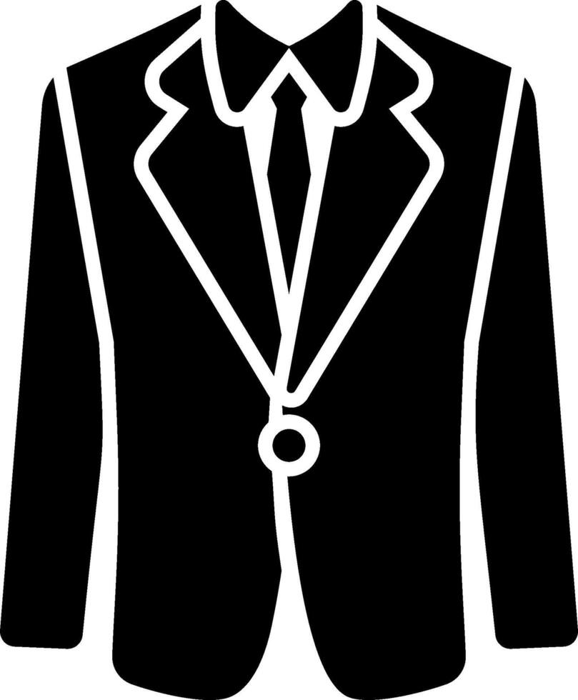 A black and white illustration of a suit vector