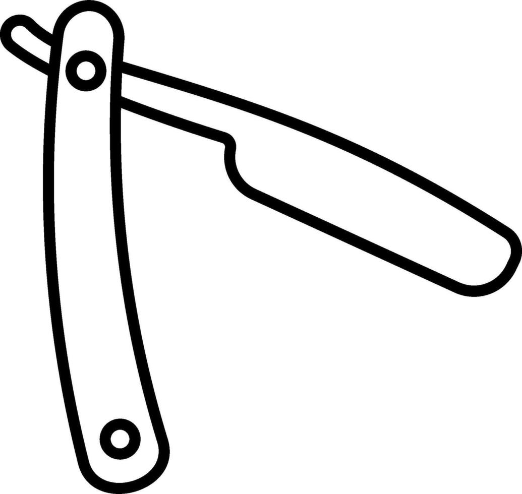 A black and white drawing of a razor vector
