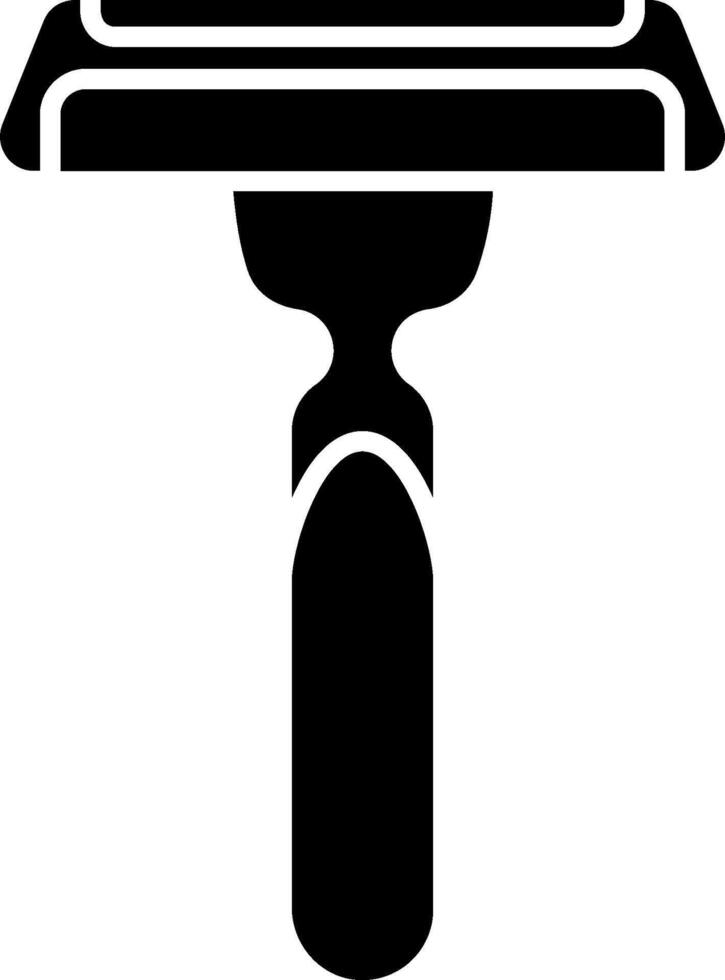 A black and white image of a razor vector