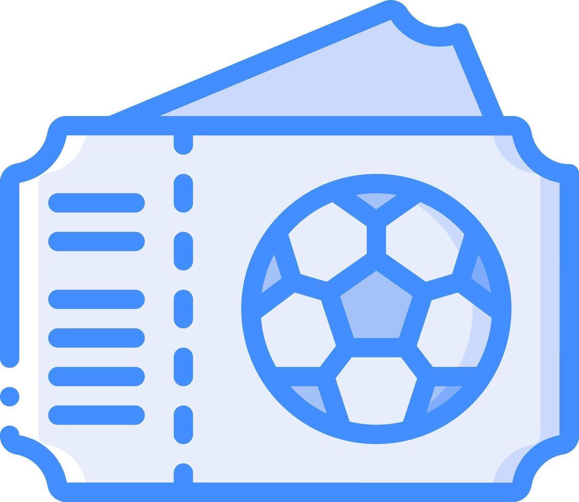 A ticket with a soccer ball on it vector