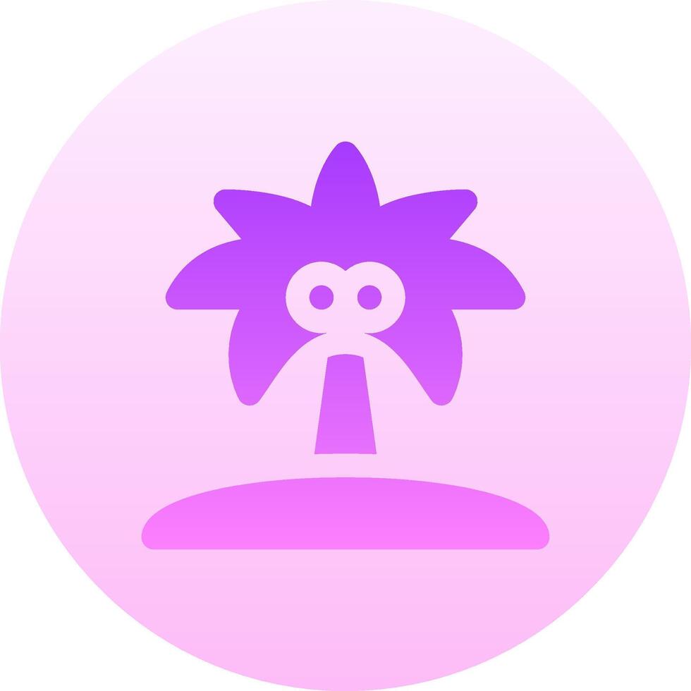 A purple and pink icon of a palm tree vector