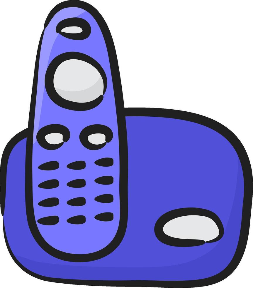 A blue phone on a white background vector