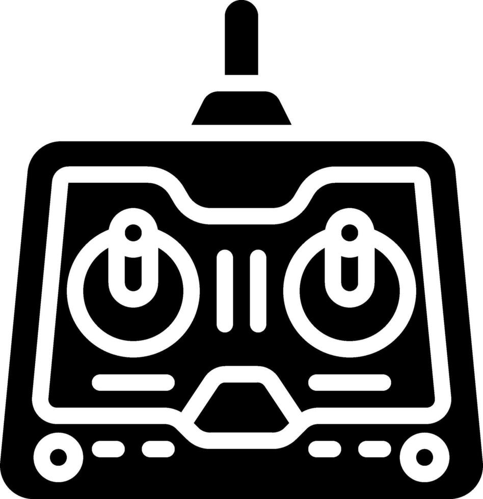 A black and white image of a controller vector