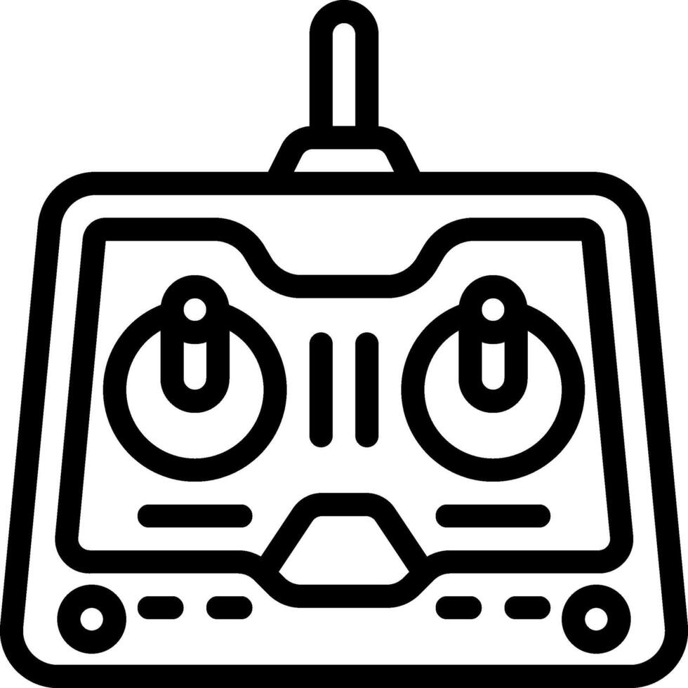 A black and white drawing of a remote control vector