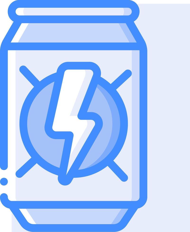 A can of soda with a lightning bolt on it vector