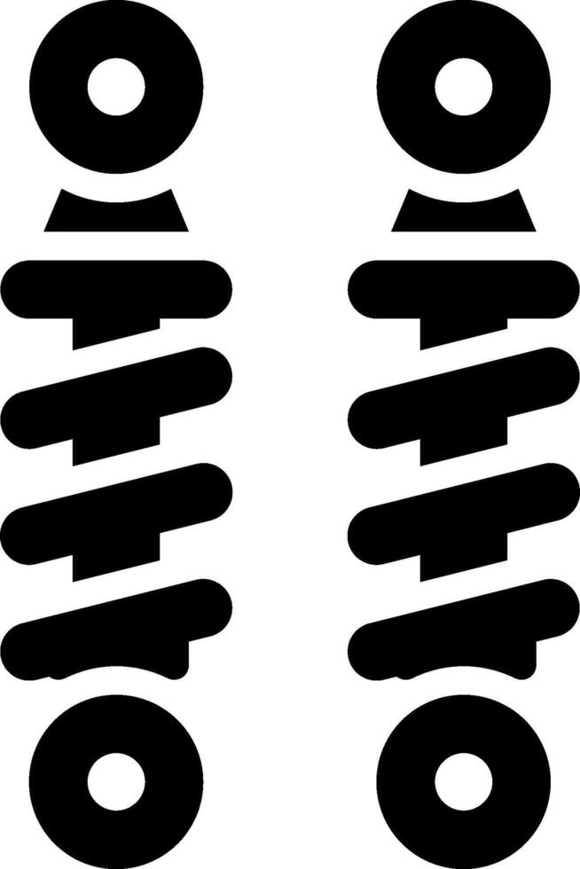 Two black and white images of a pair of springs vector
