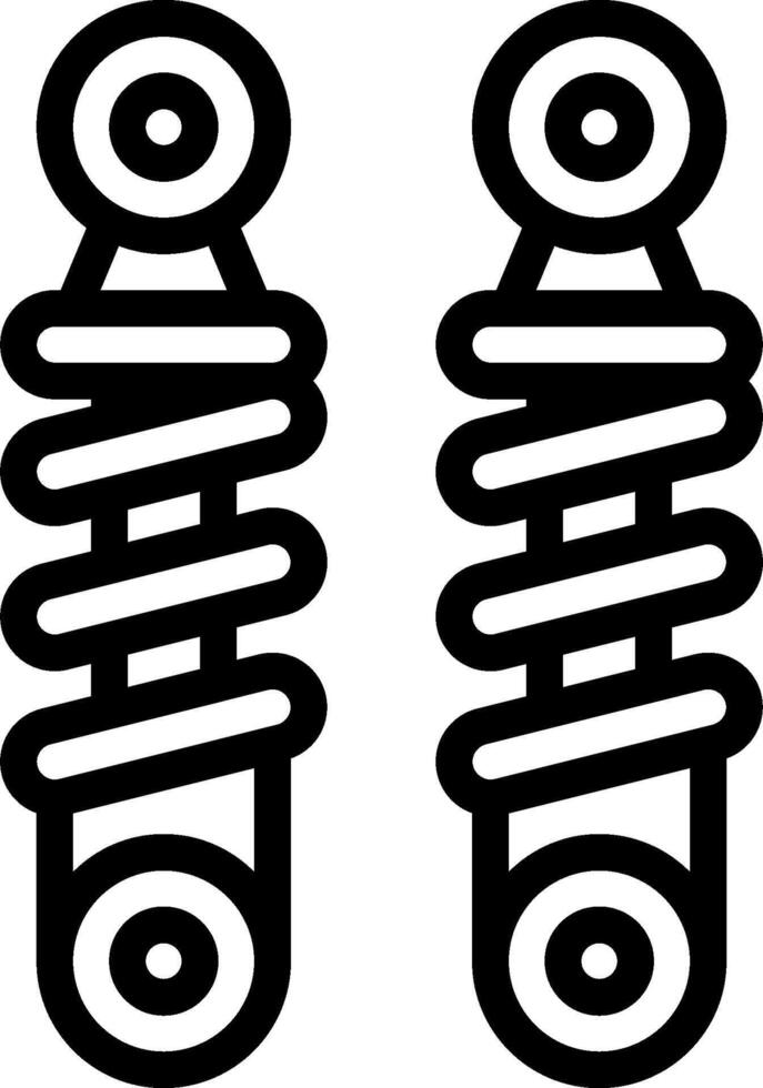 Two black and white springs on a white background vector