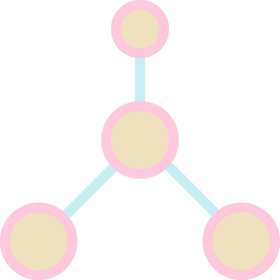 A diagram of a network with three circles vector