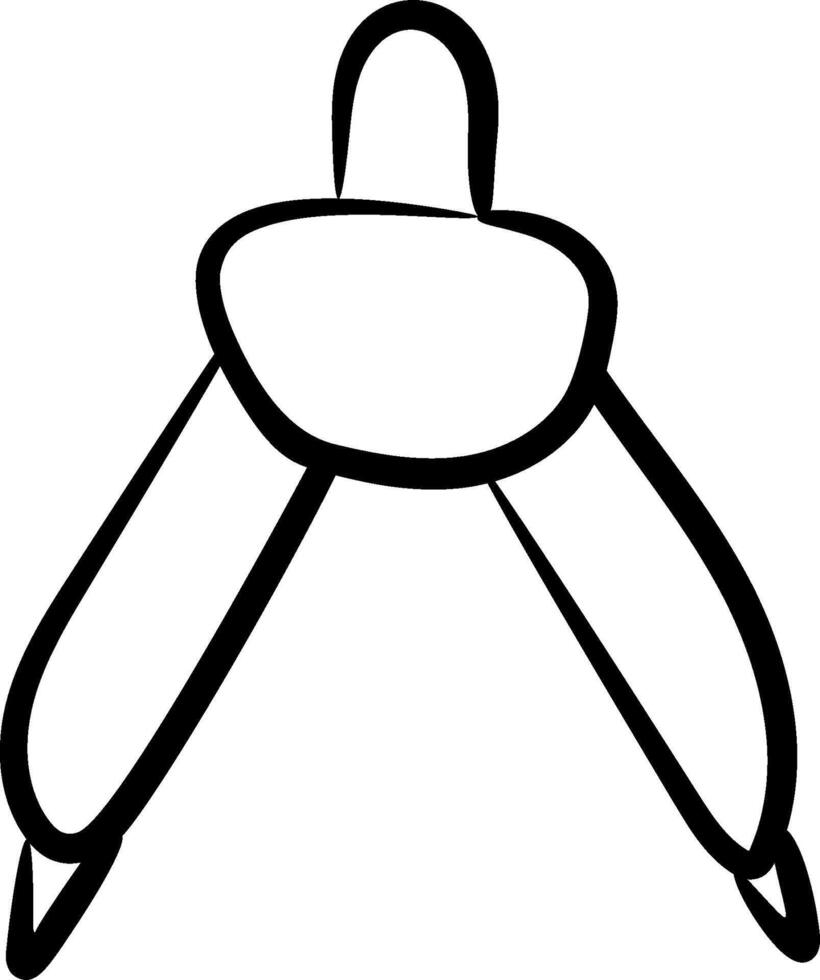 A black and white drawing of a pencil vector