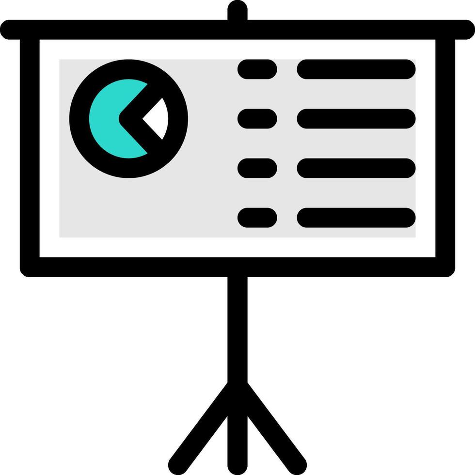 A presentation stand with a projector on it vector