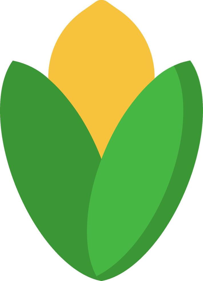 A green and yellow flower with a yellow center vector