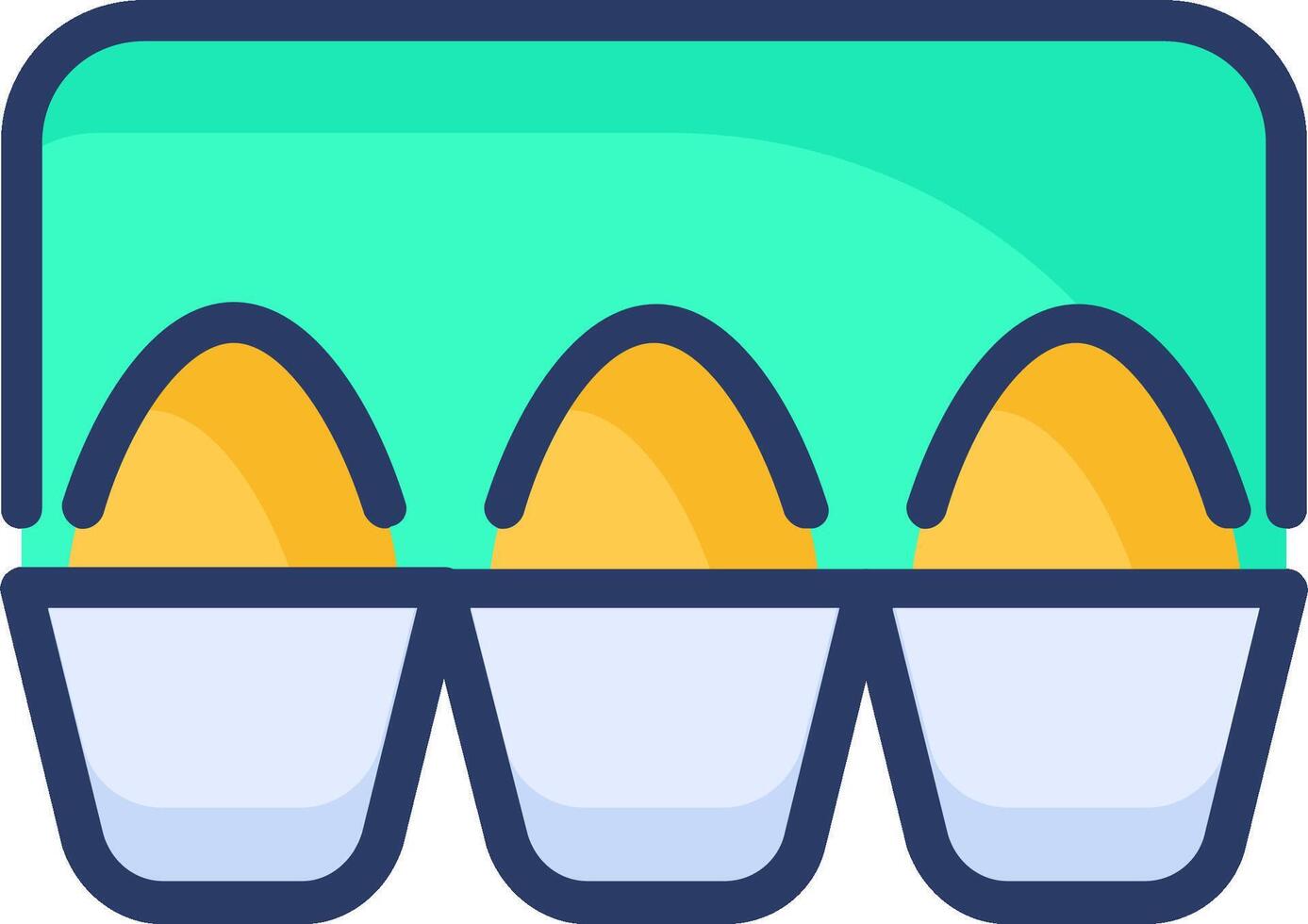 Eggs in a box icon vector