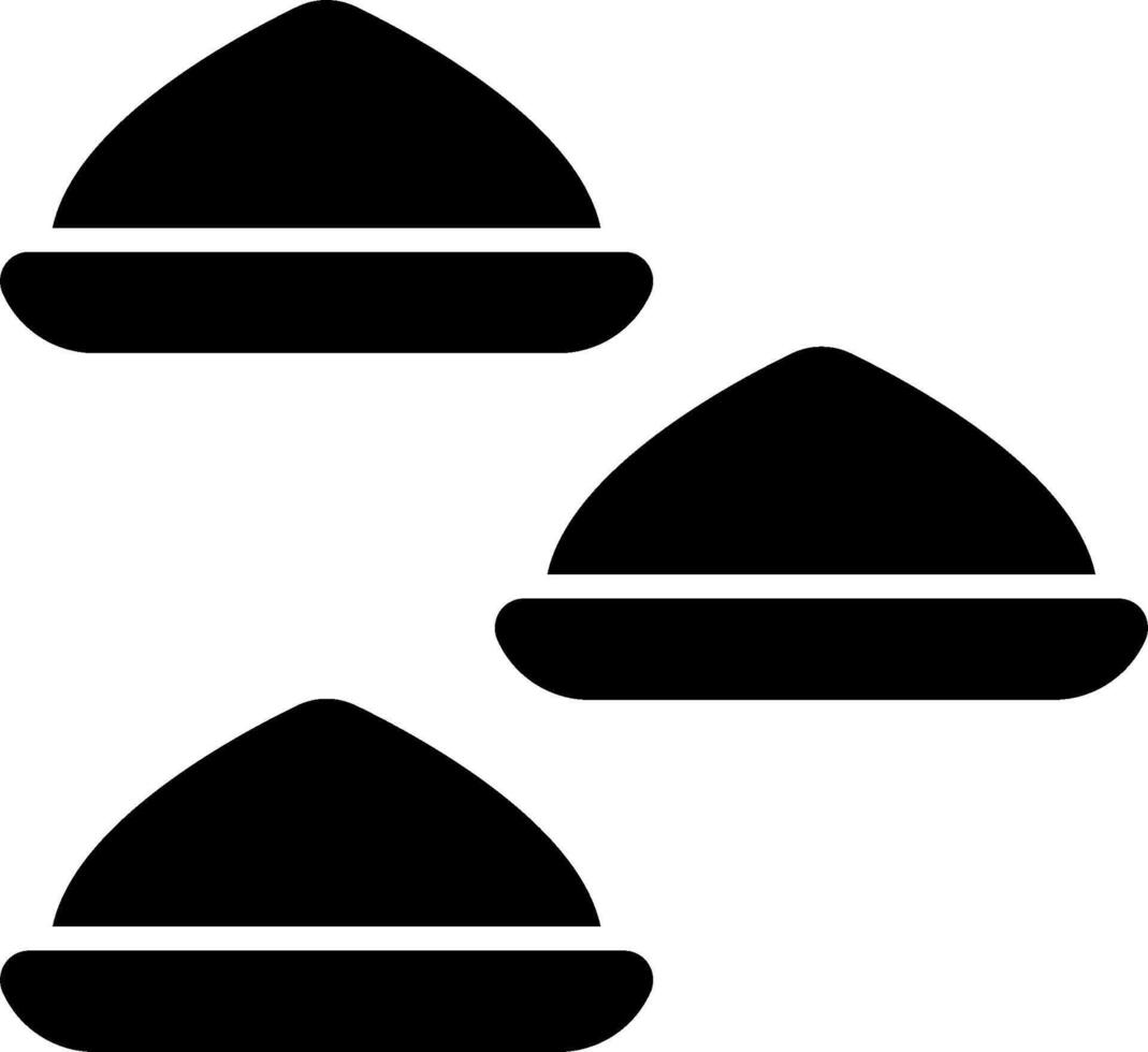 Three hats with different shapes on a white background vector