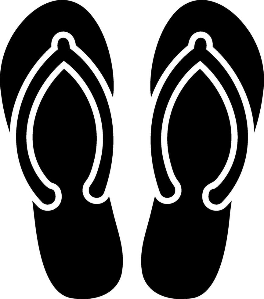 A pair of flip flops on a white background vector