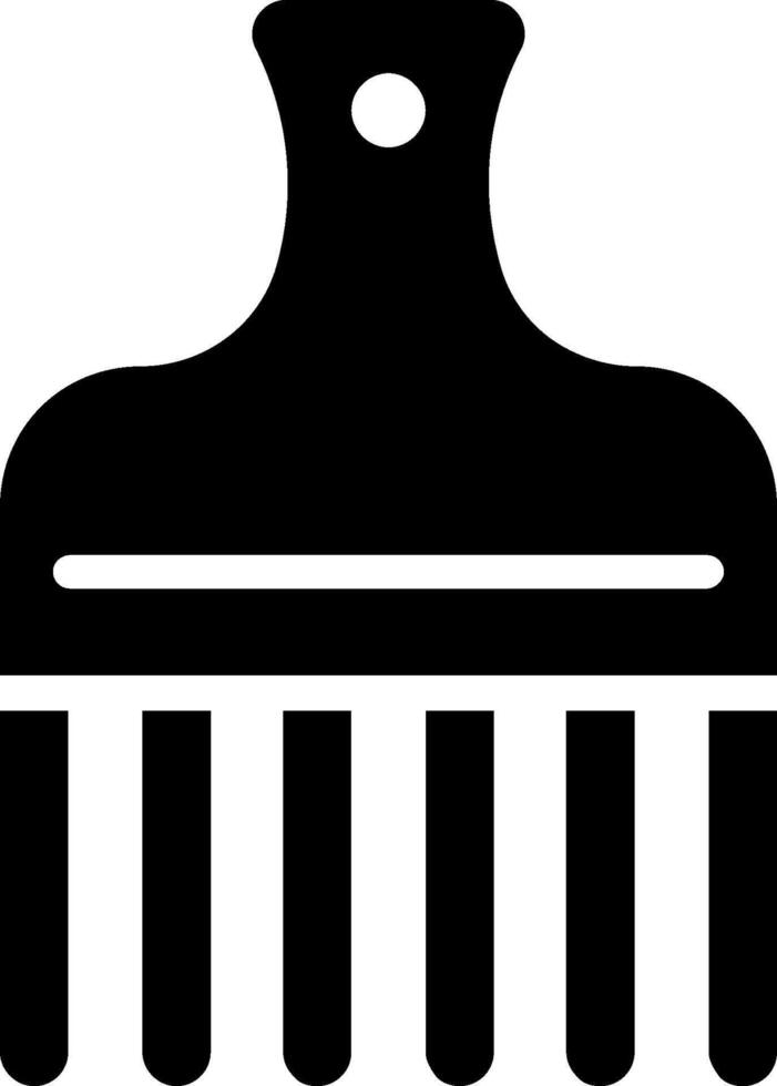 A black brush icon on a white background vector