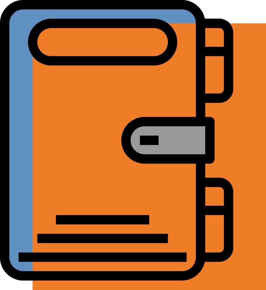 An orange and blue folder icon vector