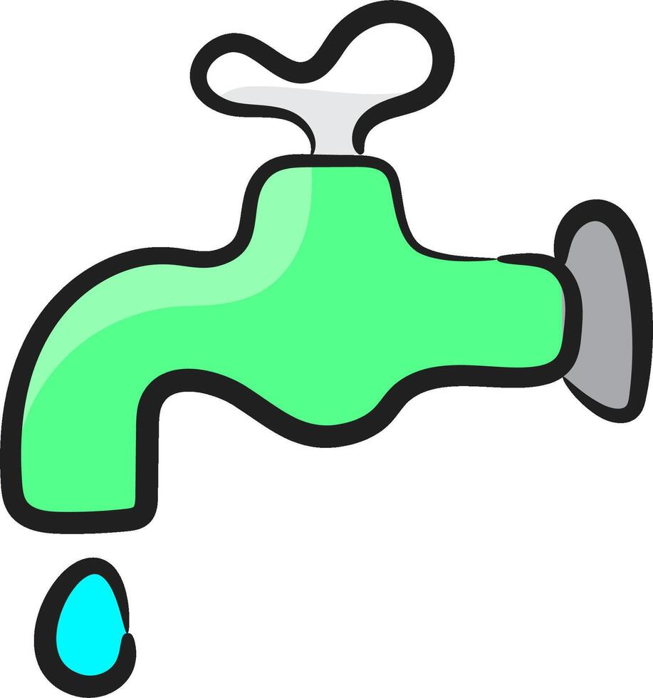 Water faucet clip art vector