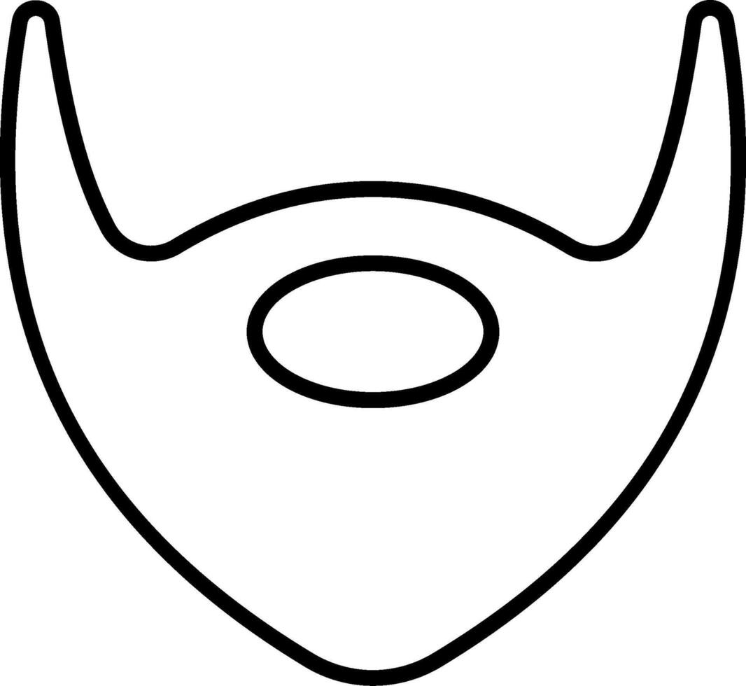 A black and white drawing of a beard vector