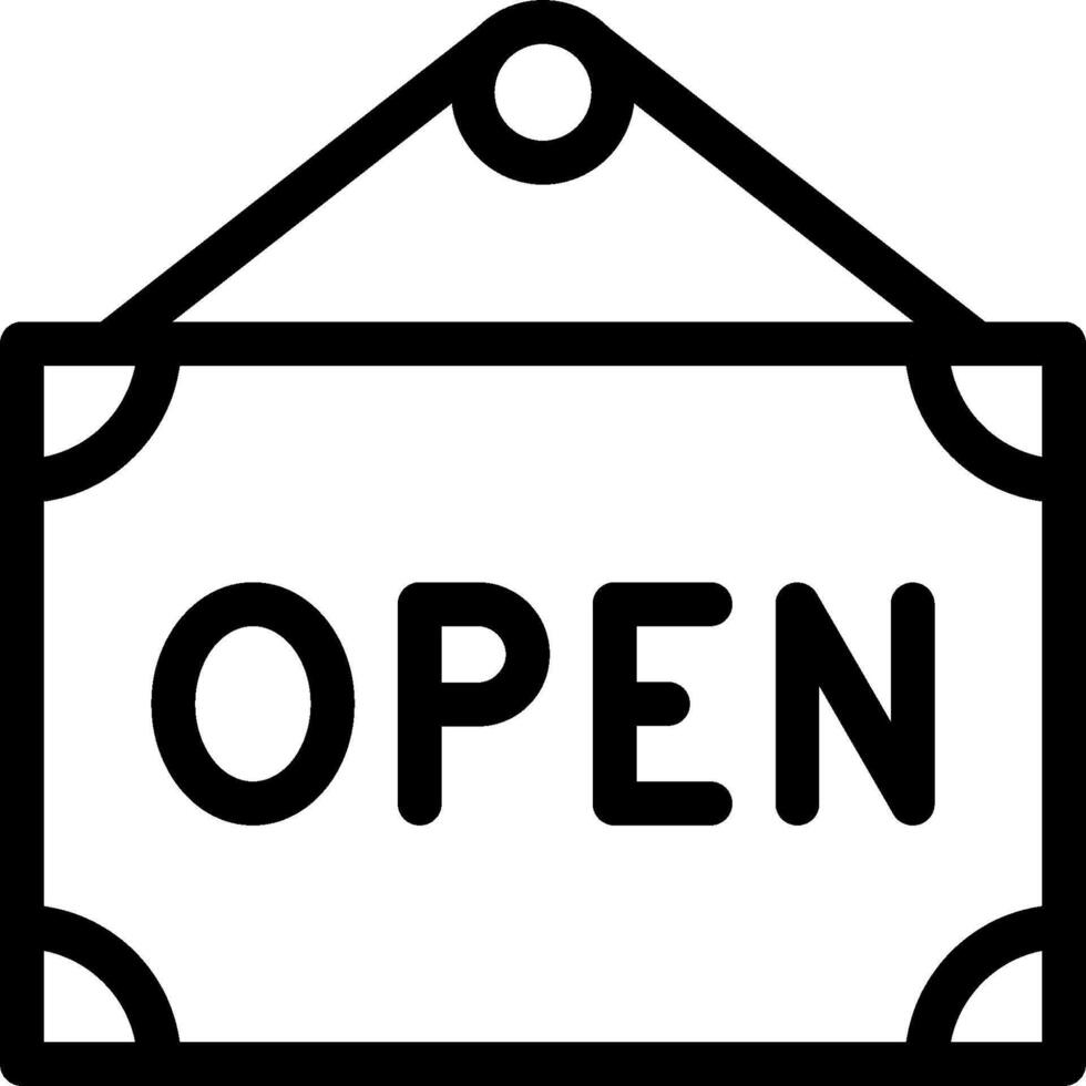 Open sign clipart vector