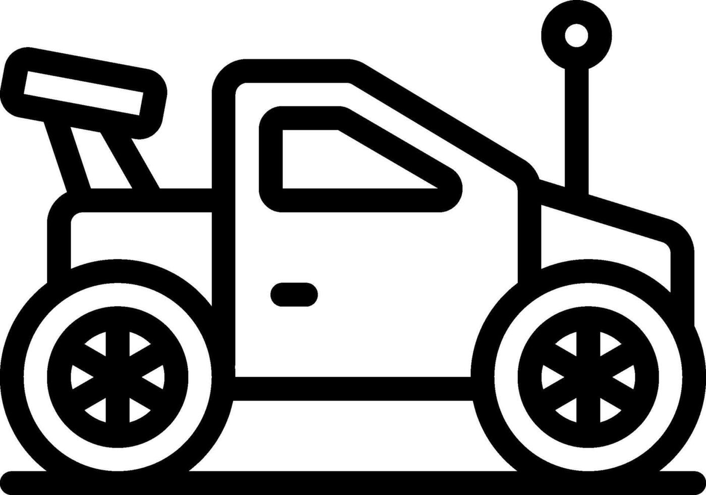 A black and white image of a toy truck vector