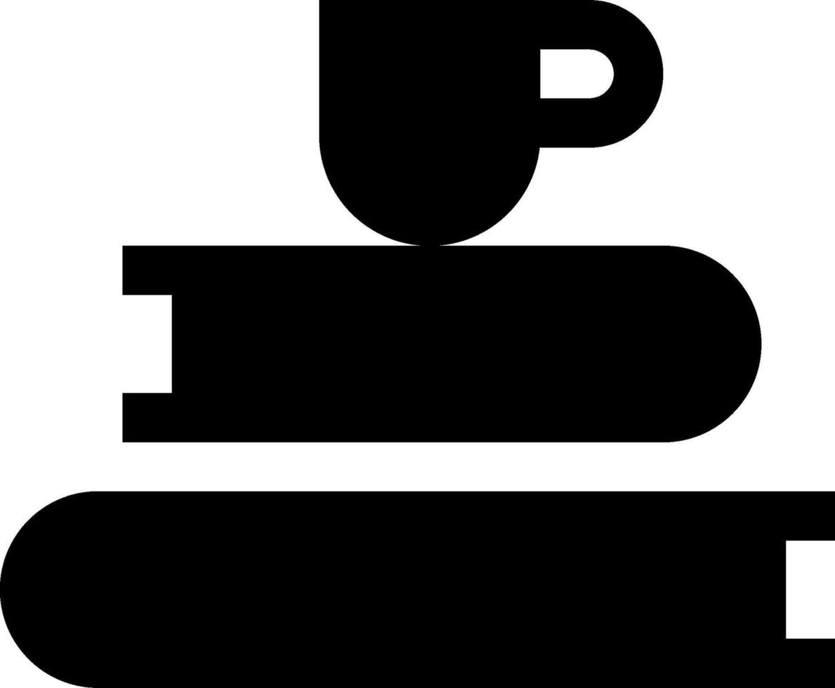 A black and white logo of a stack of books vector