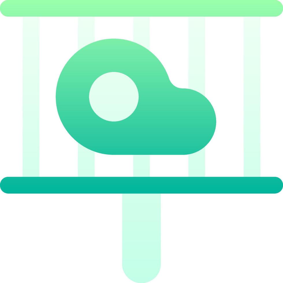 A green cloud with a green cloud on it vector