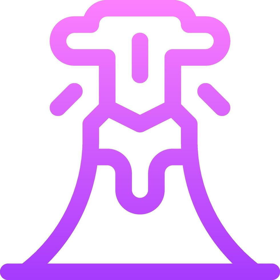A purple and pink icon of a tower vector