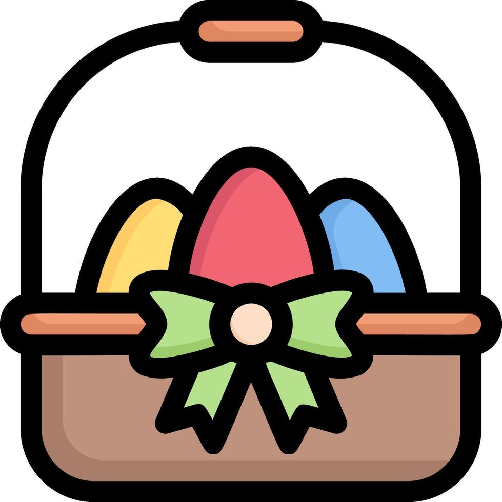 Easter basket clipart vector
