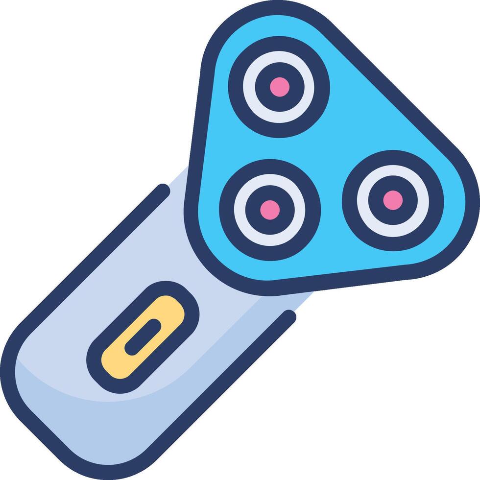 A razor with three heads on it vector